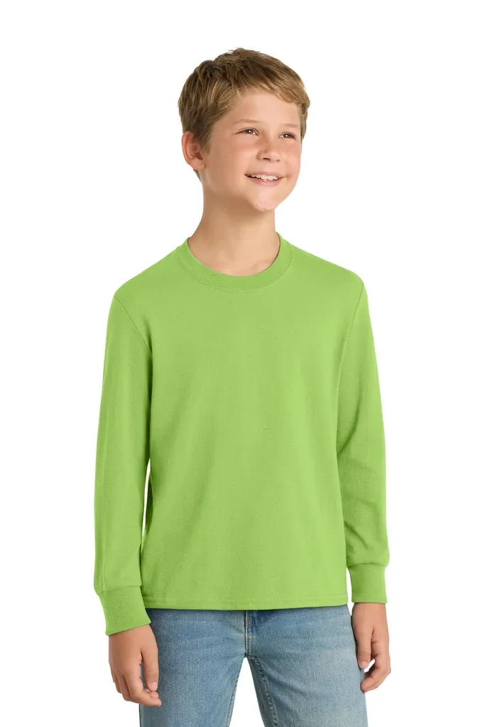 Port & Co Youth Long Sleeve Core Cotton Tee. PC54YLS - additional view 11