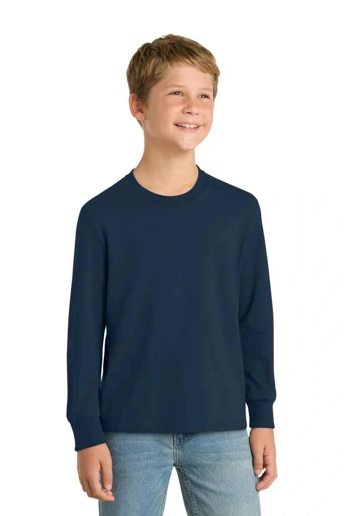 Port & Co Youth Long Sleeve Core Cotton Tee. PC54YLS - additional view 16