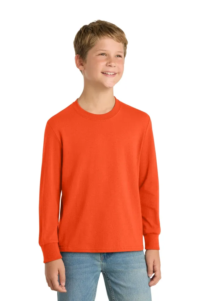 Port & Co Youth Long Sleeve Core Cotton Tee. PC54YLS - additional view 14
