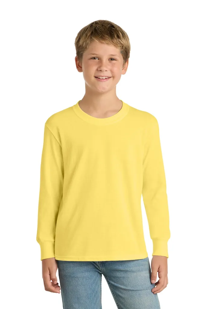 Port & Co Youth Long Sleeve Core Cotton Tee. PC54YLS - additional view 7