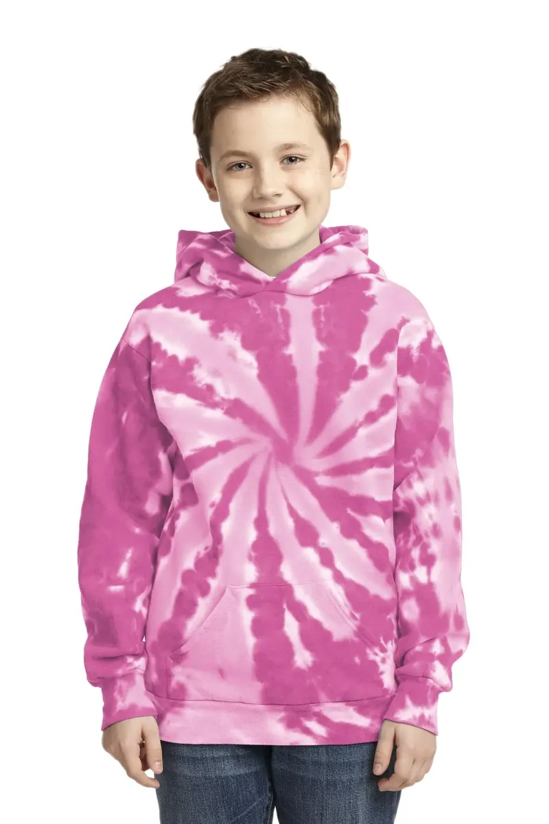 Port & Co Youth Tie-Dye Pullover Hooded Sweatshirt. PC146Y - additional view 5
