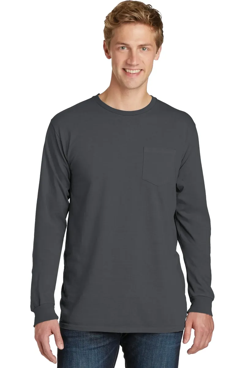 Port & Company® Beach Wash® Garment-Dyed Long Sleeve Pocket Tee  PC099LSP - additional view 1