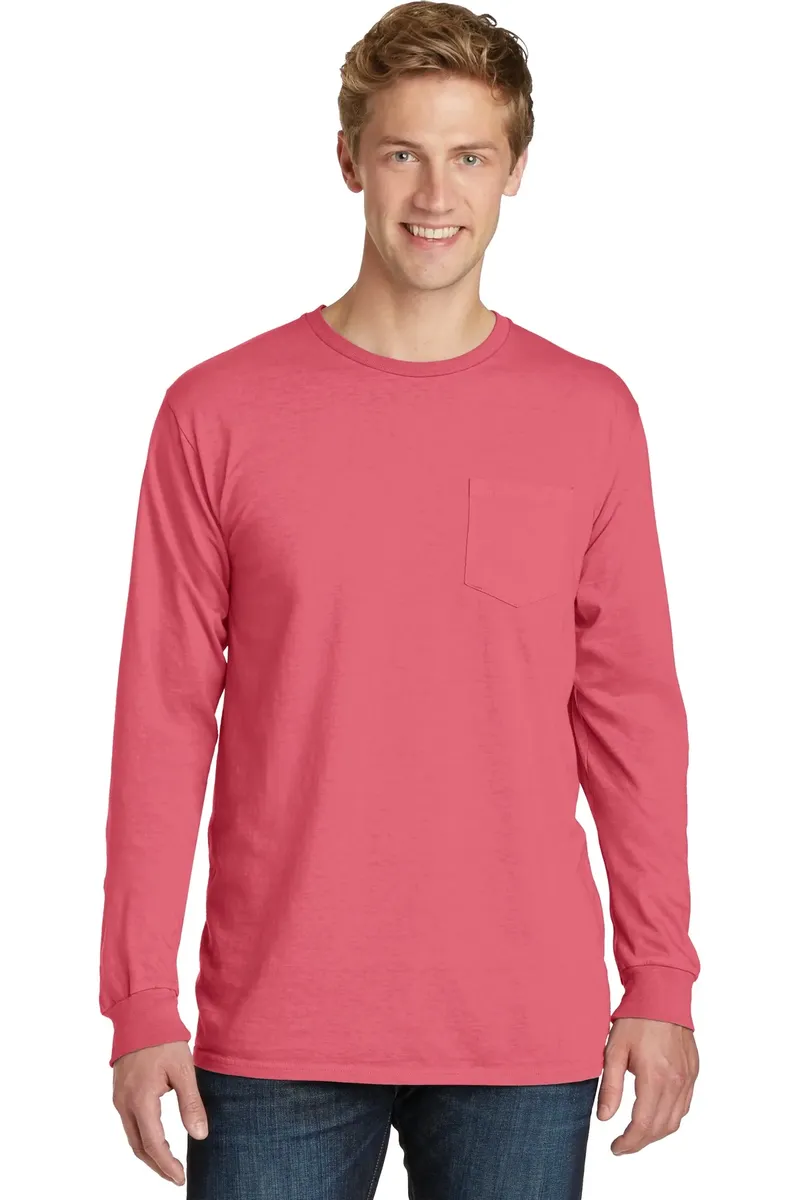 Port & Company® Beach Wash® Garment-Dyed Long Sleeve Pocket Tee  PC099LSP - additional view 14