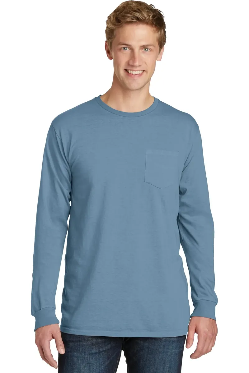 Port & Company® Beach Wash® Garment-Dyed Long Sleeve Pocket Tee  PC099LSP - additional view 9