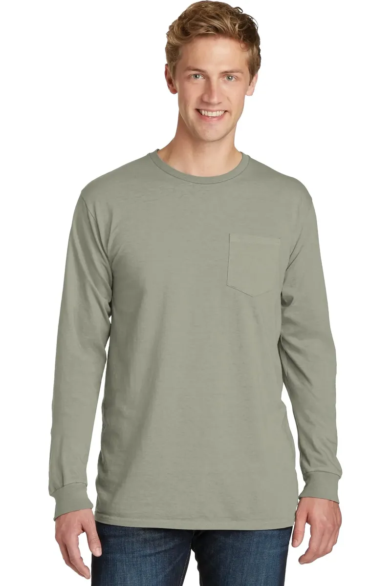 Port & Company® Beach Wash® Garment-Dyed Long Sleeve Pocket Tee  PC099LSP - additional view 16