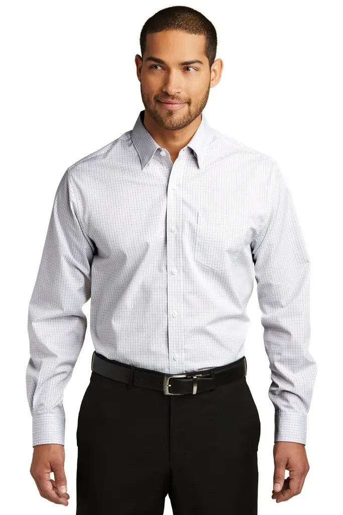 DISCONTINUED Port Authority® Micro Tattersall Easy Care Shirt. W643