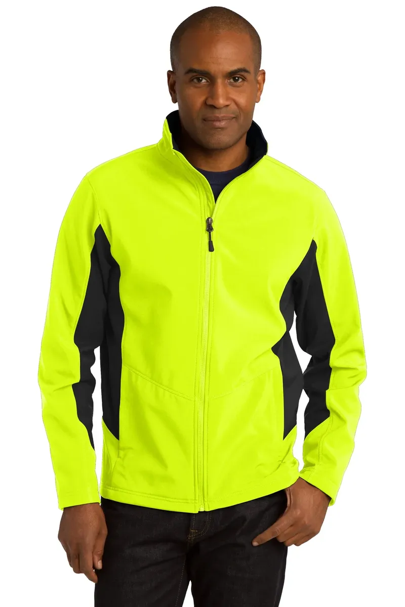 DISCONTINUED Port Authority® Tall Core Colorblock Soft Shell Jacket. TLJ318