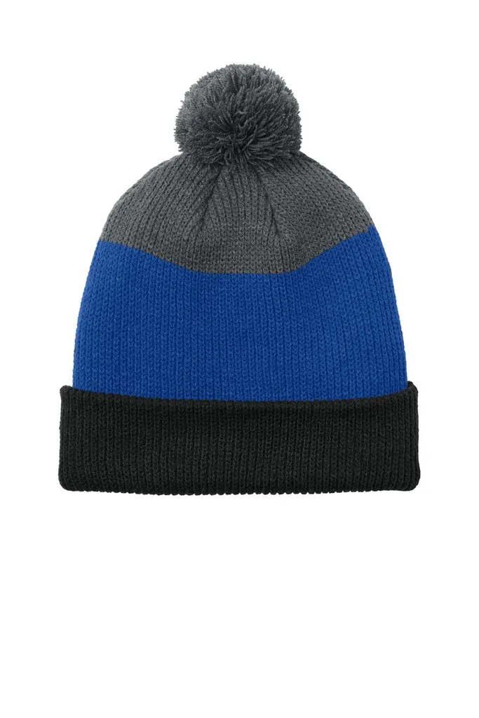 Port Authority® Cozy Striped Pom Beanie C979 - additional view 2