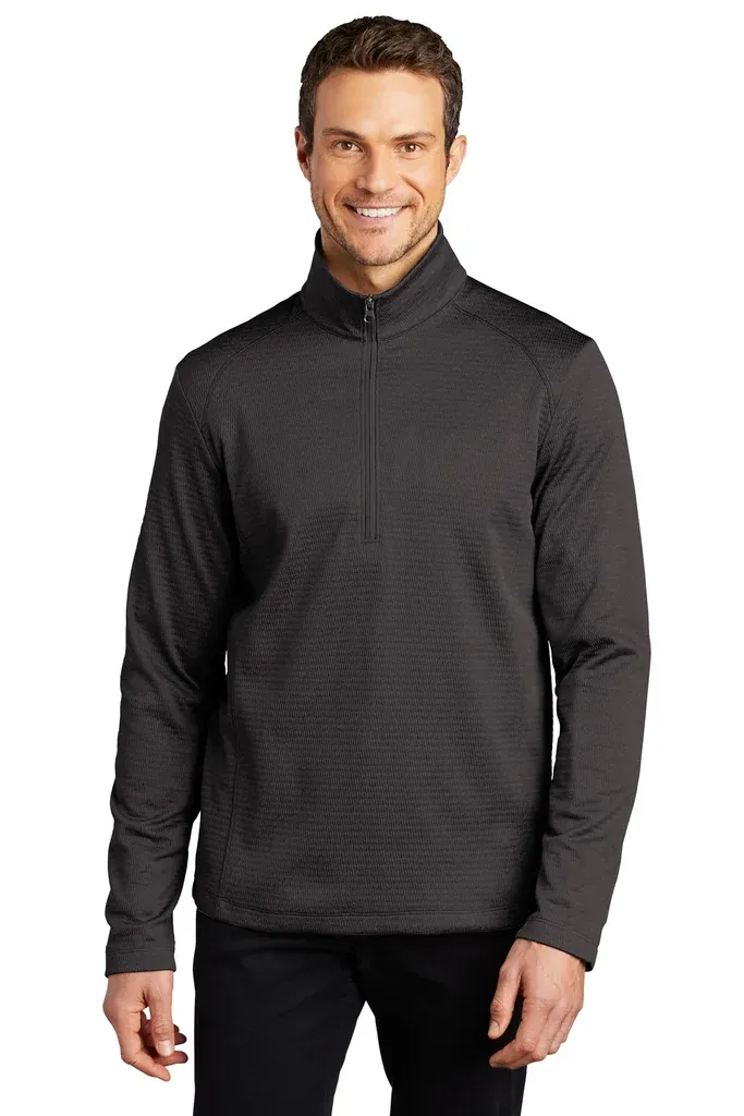 Port Authority ® Diamond Heather Fleece 1/4-Zip Pullover F248 - additional view 1