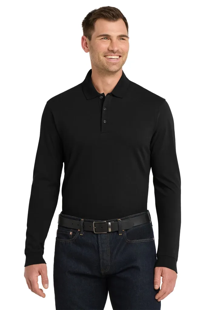 Port Authority® EZCotton® Long Sleeve Polo. K8000LS - additional view 4