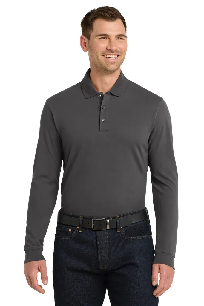 Port Authority® EZCotton® Long Sleeve Polo. K8000LS - additional view 3