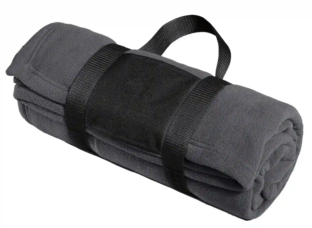 Port Authority® Fleece Blanket with Carrying Strap. BP20 - additional view 1
