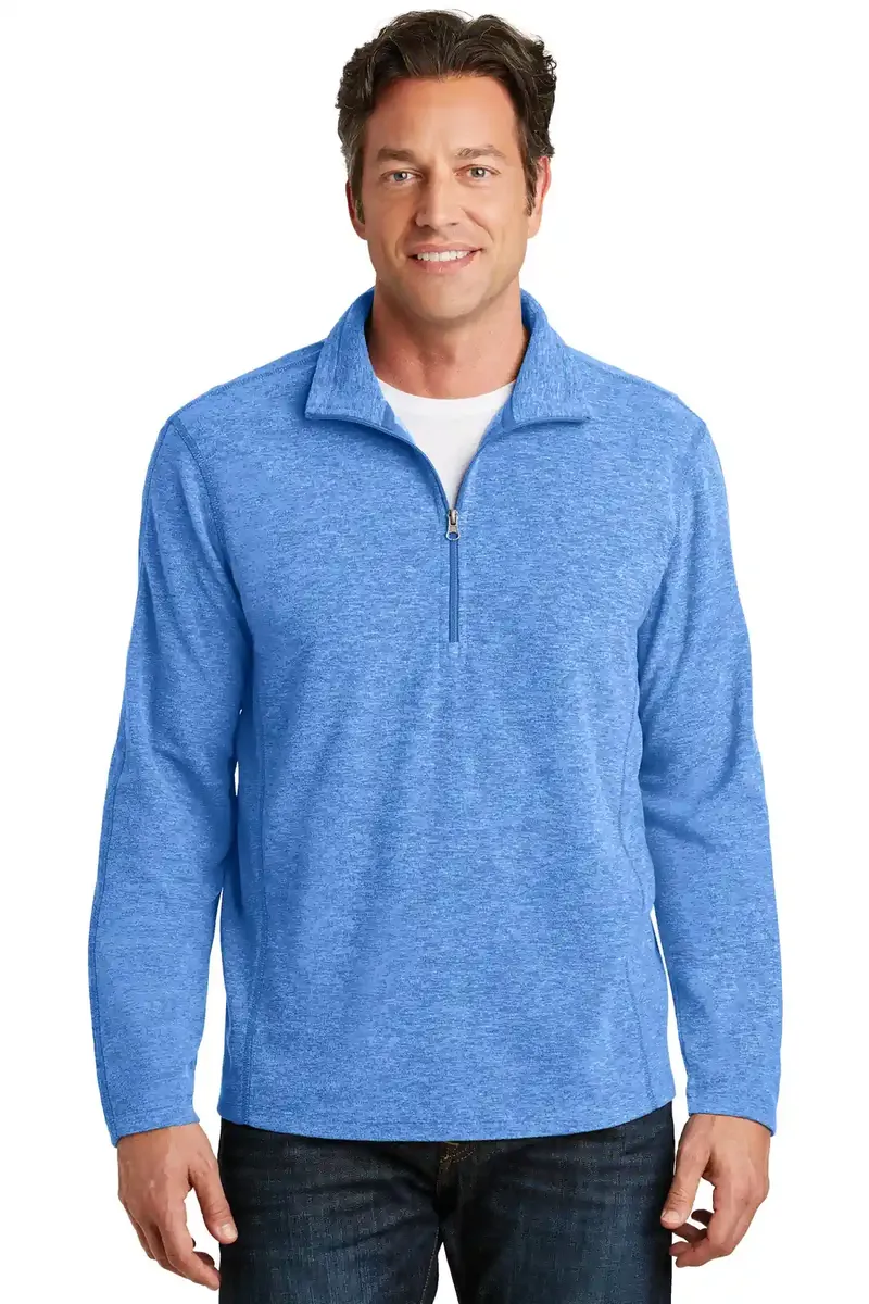 Port Authority® Heather Microfleece 1/2-Zip Pullover. F234 - additional view 1