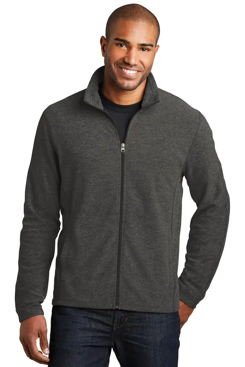 Port Authority® Heather Microfleece Full-Zip Jacket. F235 - additional view 2