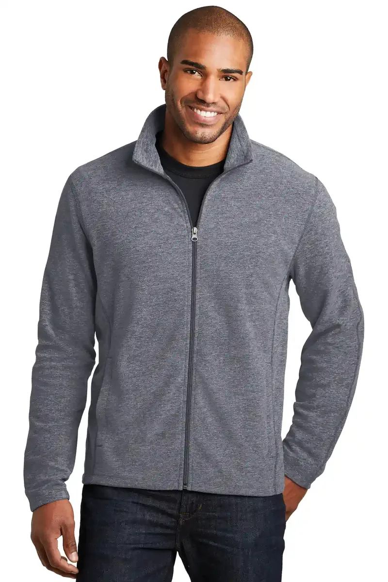 Port Authority® Heather Microfleece Full-Zip Jacket. F235 - additional view 3