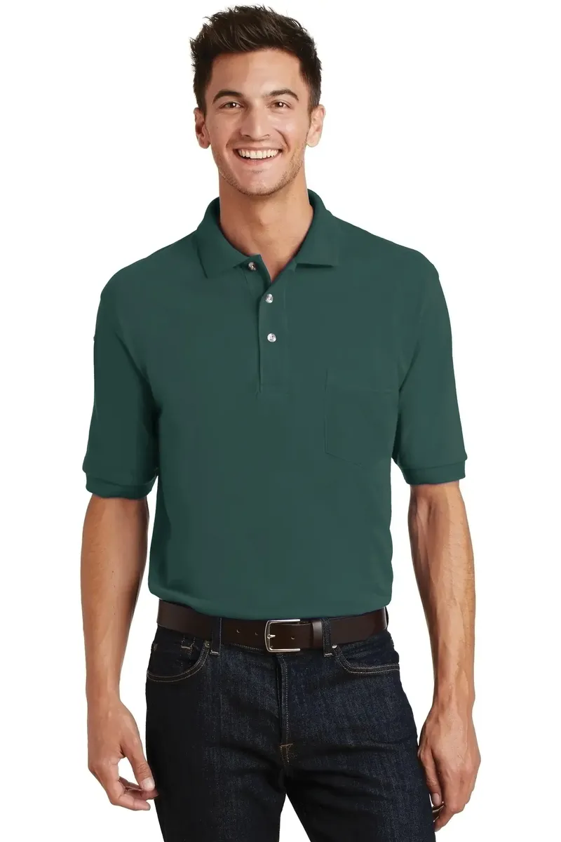 Port Authority® Heavyweight Cotton Pique Polo with Pocket.  K420P - additional view 5