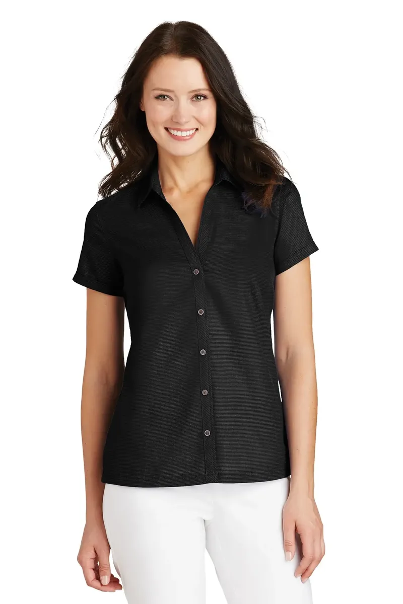 Port Authority® Ladies Textured Camp Shirt. L662 - additional view 2