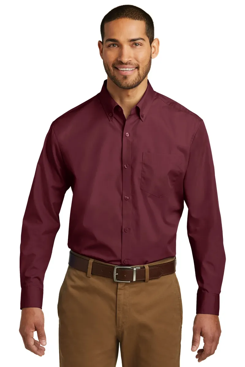 Port Authority® Long Sleeve Carefree Poplin Shirt. W100 - additional view 3
