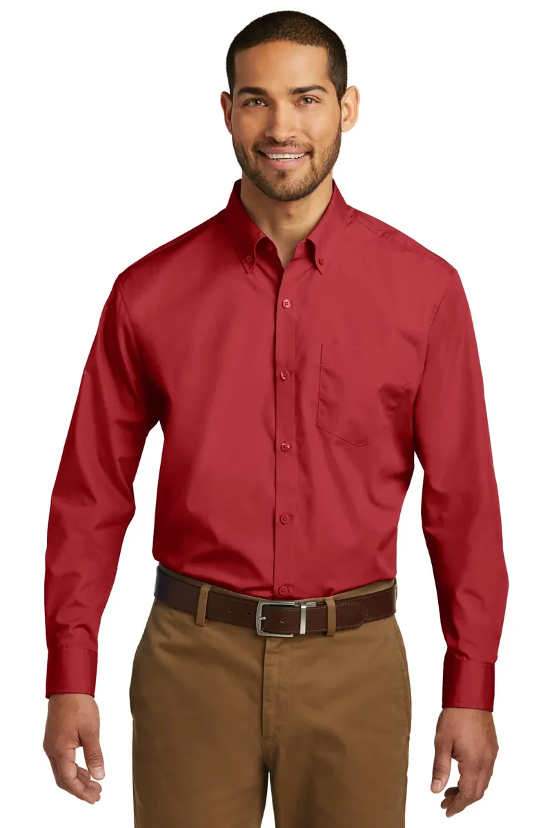 Port Authority® Long Sleeve Carefree Poplin Shirt. W100 - additional view 2