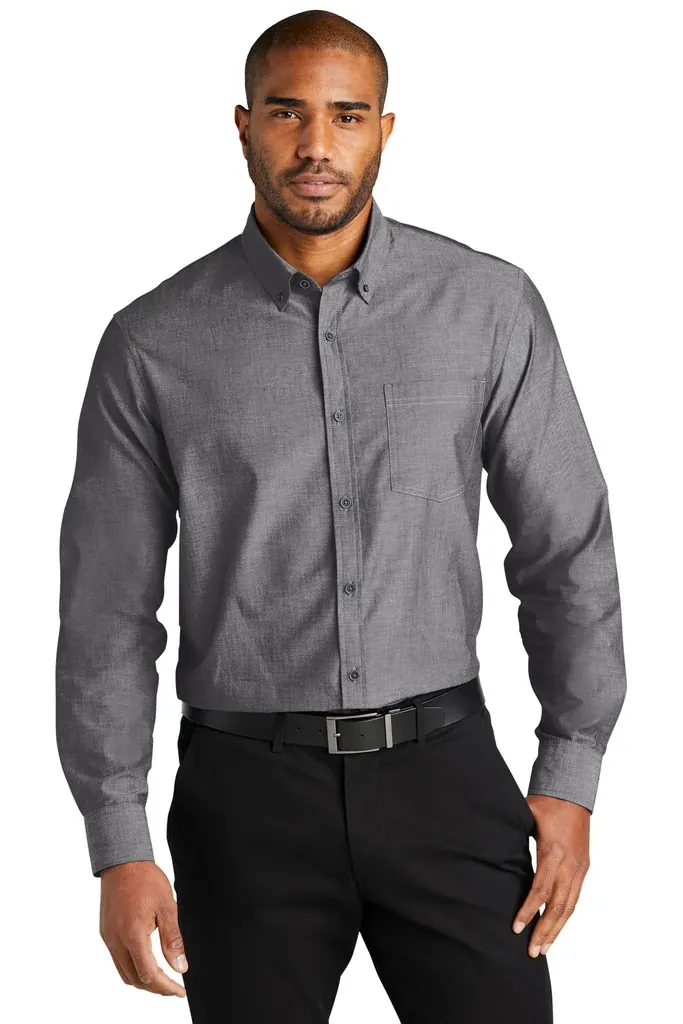 Port Authority® Long Sleeve Chambray Easy Care Shirt W382 - additional view 1