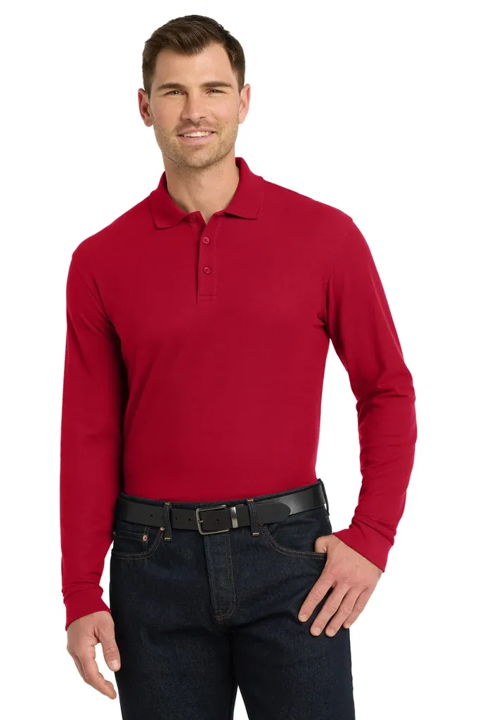 Port Authority® Long Sleeve Core Classic Pique Polo. K100LS - additional view 3
