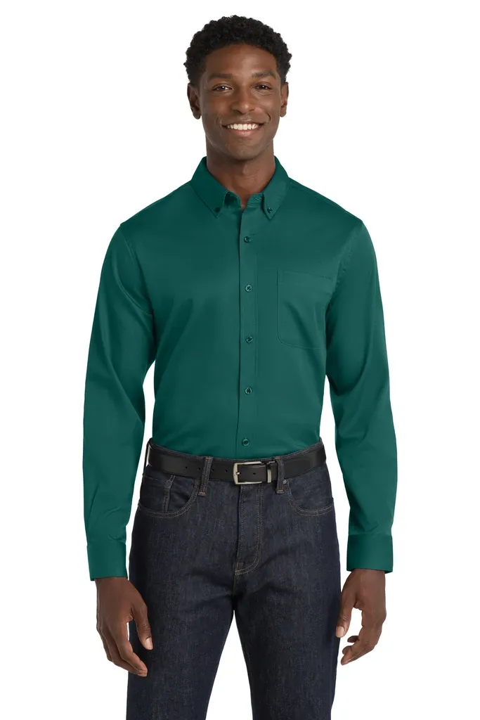 Port Authority® Long Sleeve SuperPro React Twill Shirt. W808