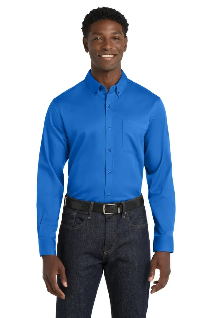 Port Authority® Long Sleeve SuperPro React Twill Shirt. W808 - additional view 9