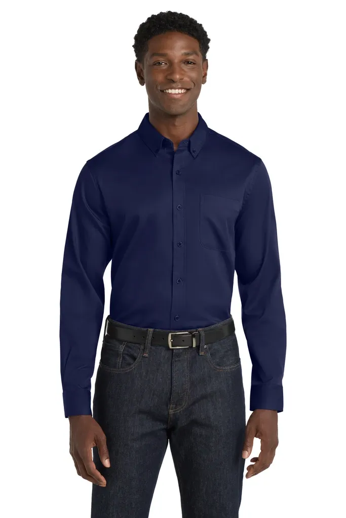 Port Authority® Long Sleeve SuperPro React Twill Shirt. W808 - additional view 16