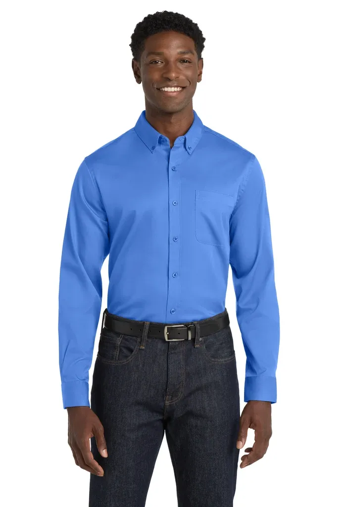 Port Authority® Long Sleeve SuperPro React Twill Shirt. W808 - additional view 2