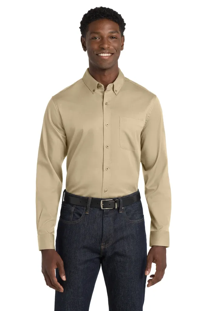 Port Authority® Long Sleeve SuperPro React Twill Shirt. W808 - additional view 5