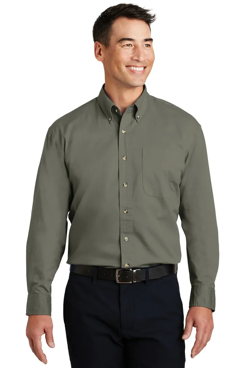 Port Authority® Long Sleeve Twill Shirt.  S600T - additional view 1