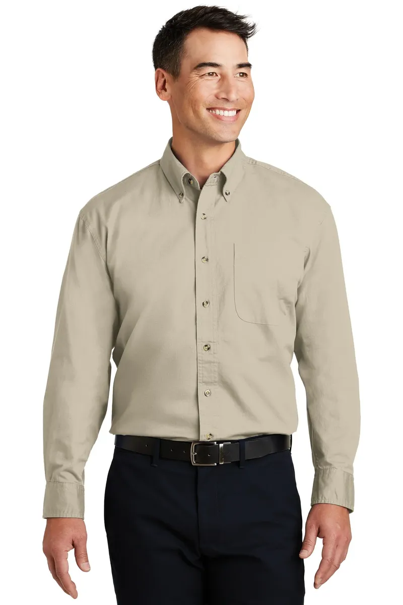 Port Authority® Long Sleeve Twill Shirt.  S600T - additional view 2