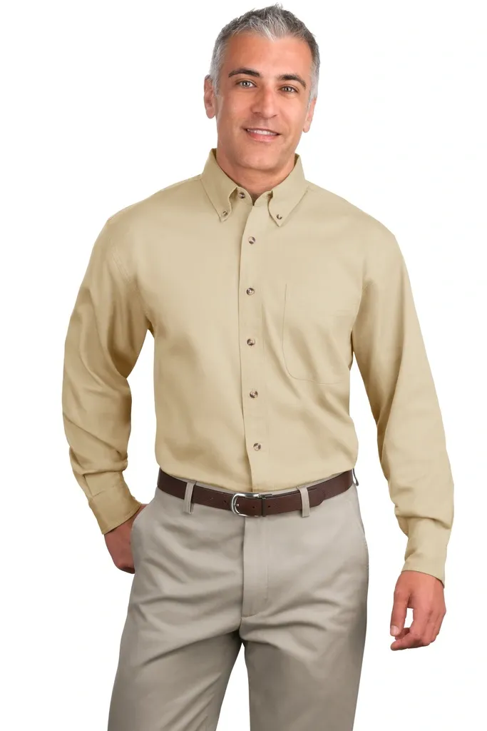 Port Authority® Long Sleeve Twill Shirt.  S600T - additional view 4