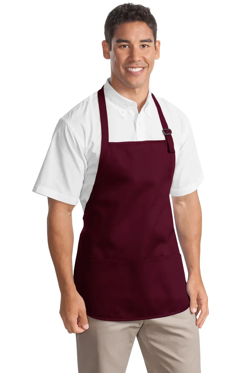 Port Authority® Medium-Length Apron with Pouch Pockets.  A510 - additional view 3