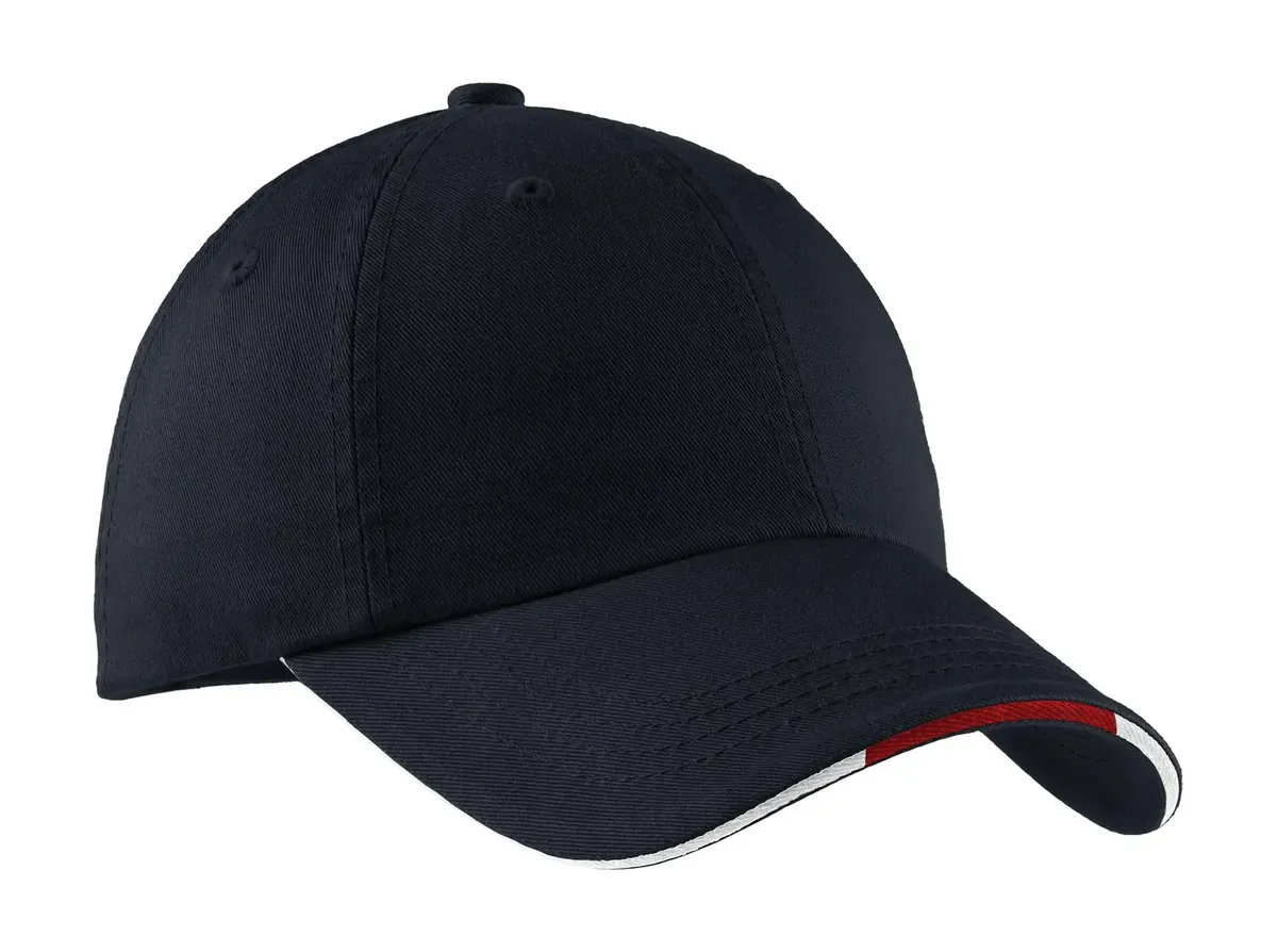 Port Authority® Sandwich Bill Cap with Striped Closure.  C830 - additional view 6