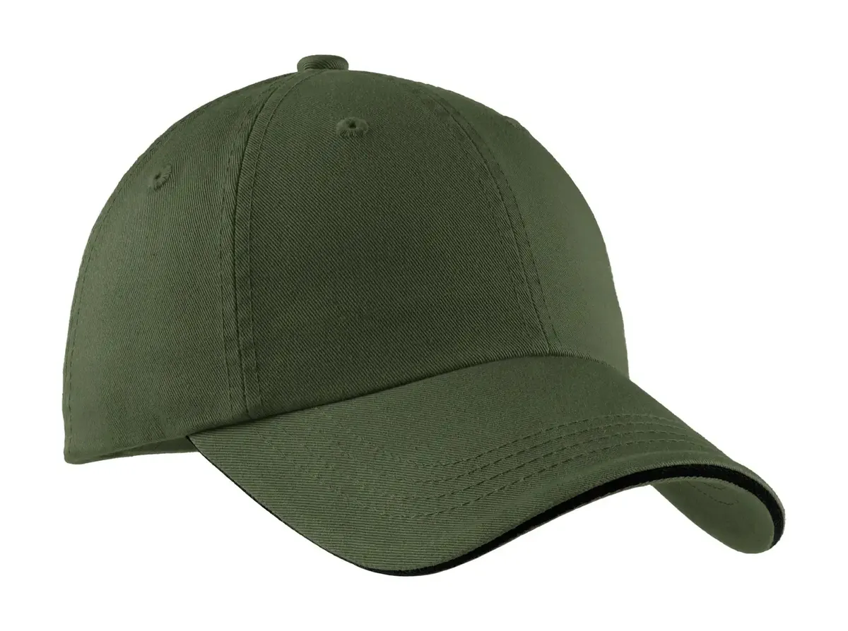 Port Authority® Sandwich Bill Cap with Striped Closure.  C830 - additional view 3