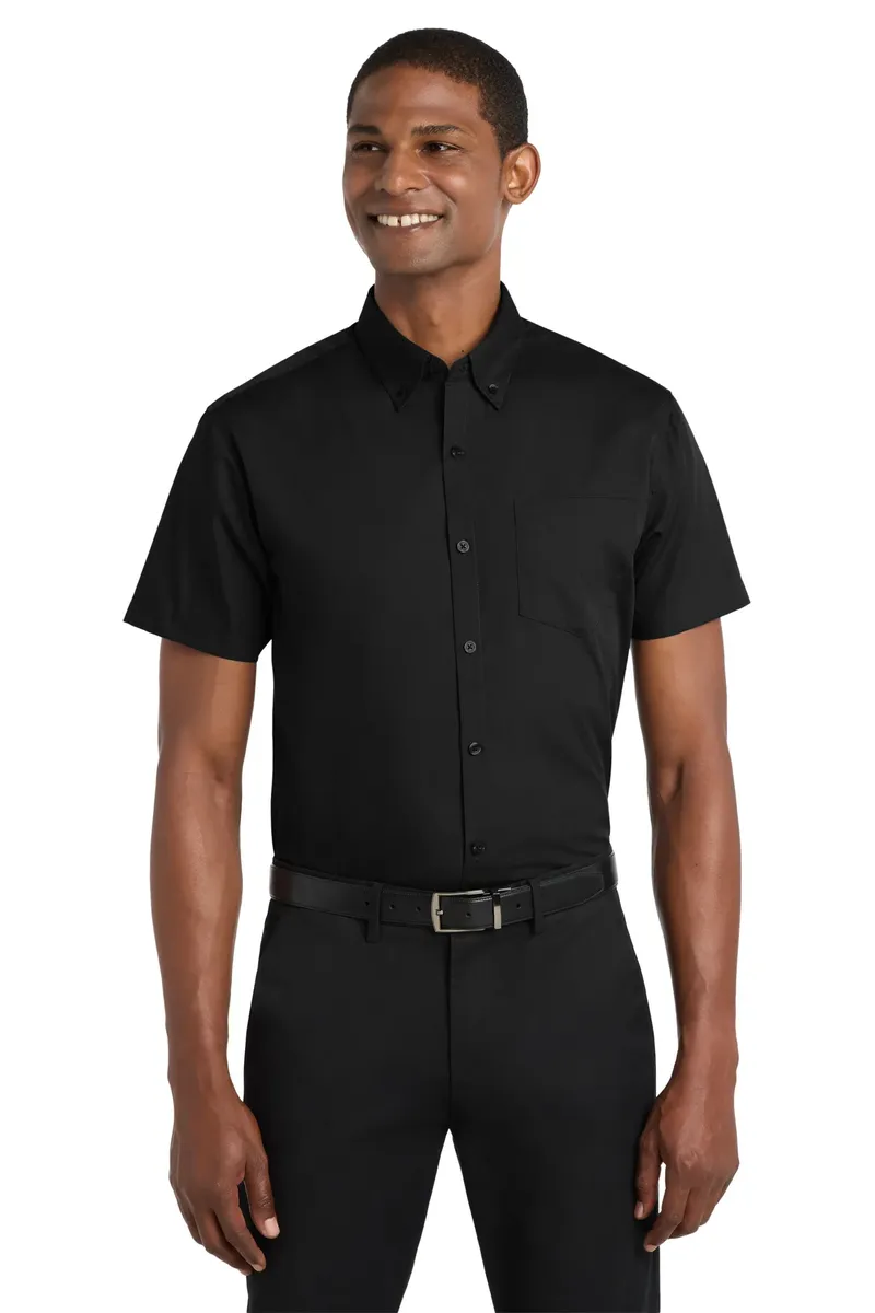Port Authority® Short Sleeve Carefree Poplin Shirt. W101 - additional view 4
