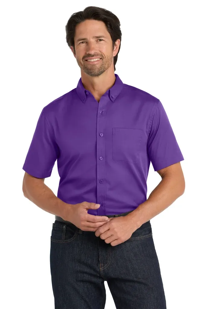 Port Authority® Short Sleeve SuperPro React Twill Shirt. W809 - additional view 1