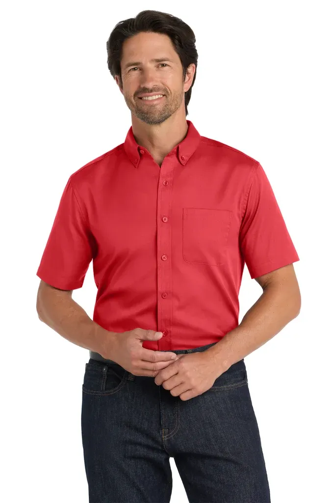 Port Authority® Short Sleeve SuperPro React Twill Shirt. W809