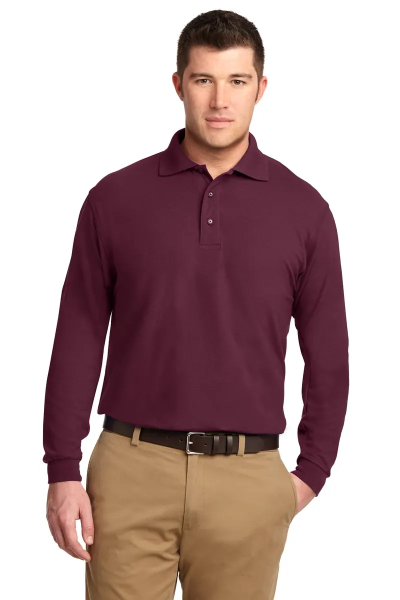 Port Authority® Silk Touch Long Sleeve Polo.  K500LS - additional view 3