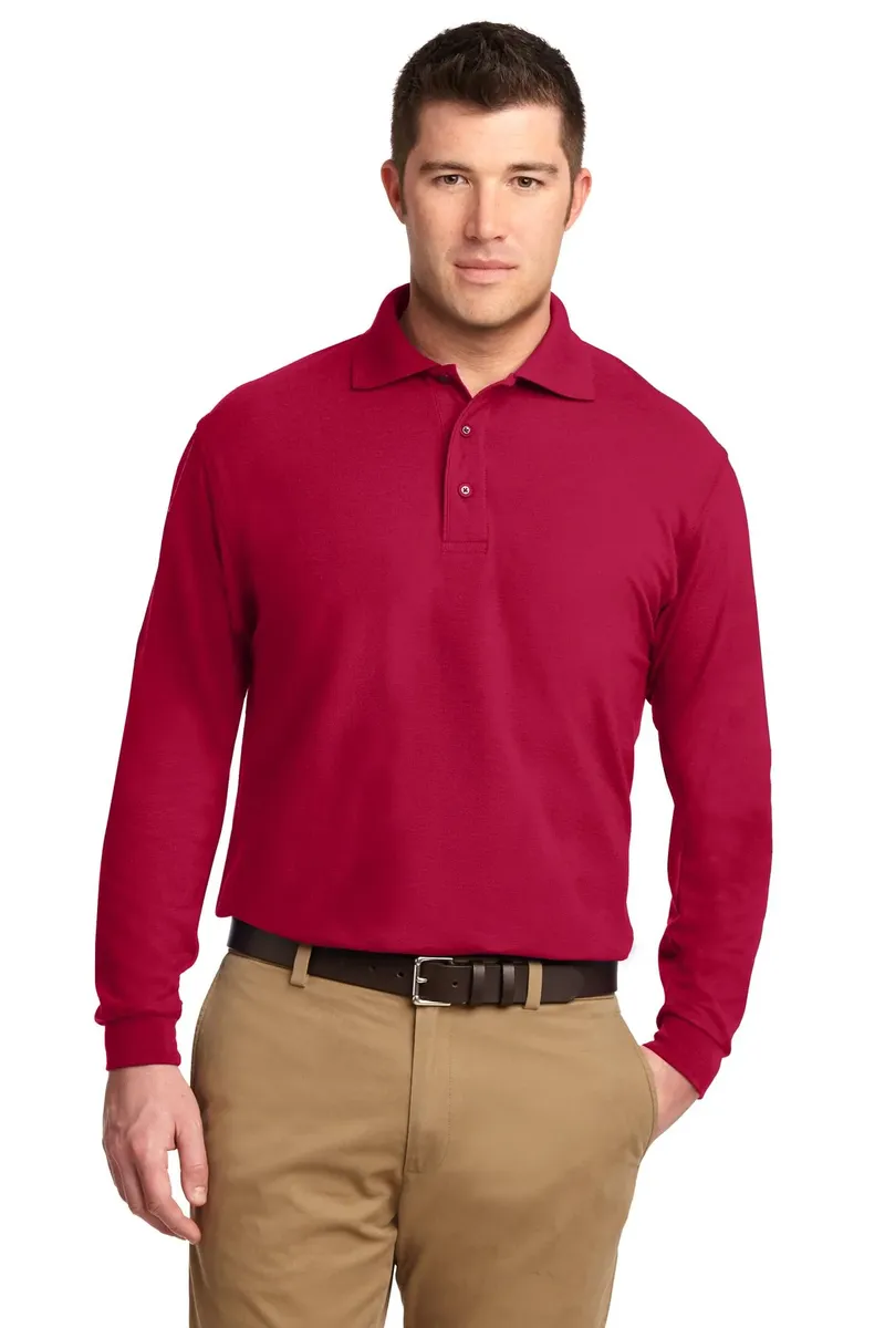 Port Authority® Silk Touch Long Sleeve Polo.  K500LS - additional view 4