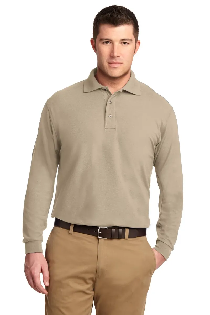 Port Authority® Silk Touch Long Sleeve Polo.  K500LS - additional view 1