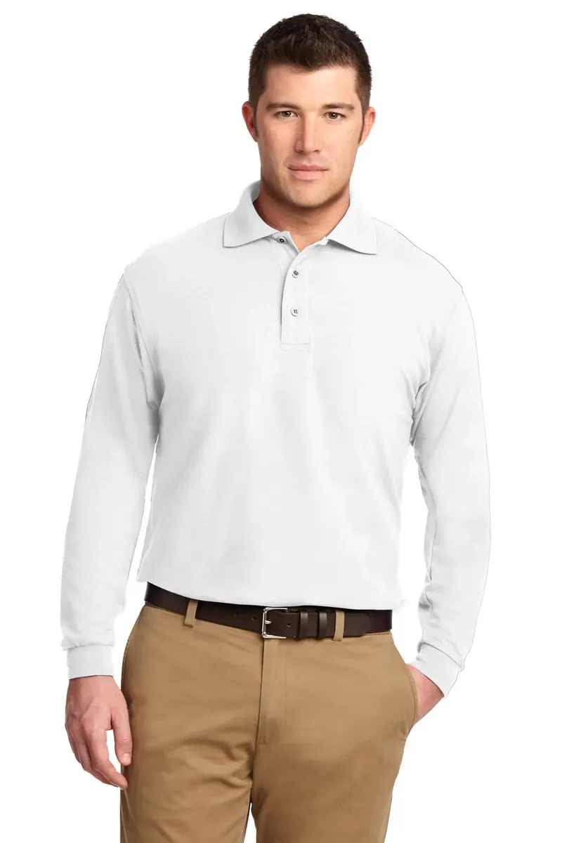Port Authority® Silk Touch Long Sleeve Polo.  K500LS - additional view 2