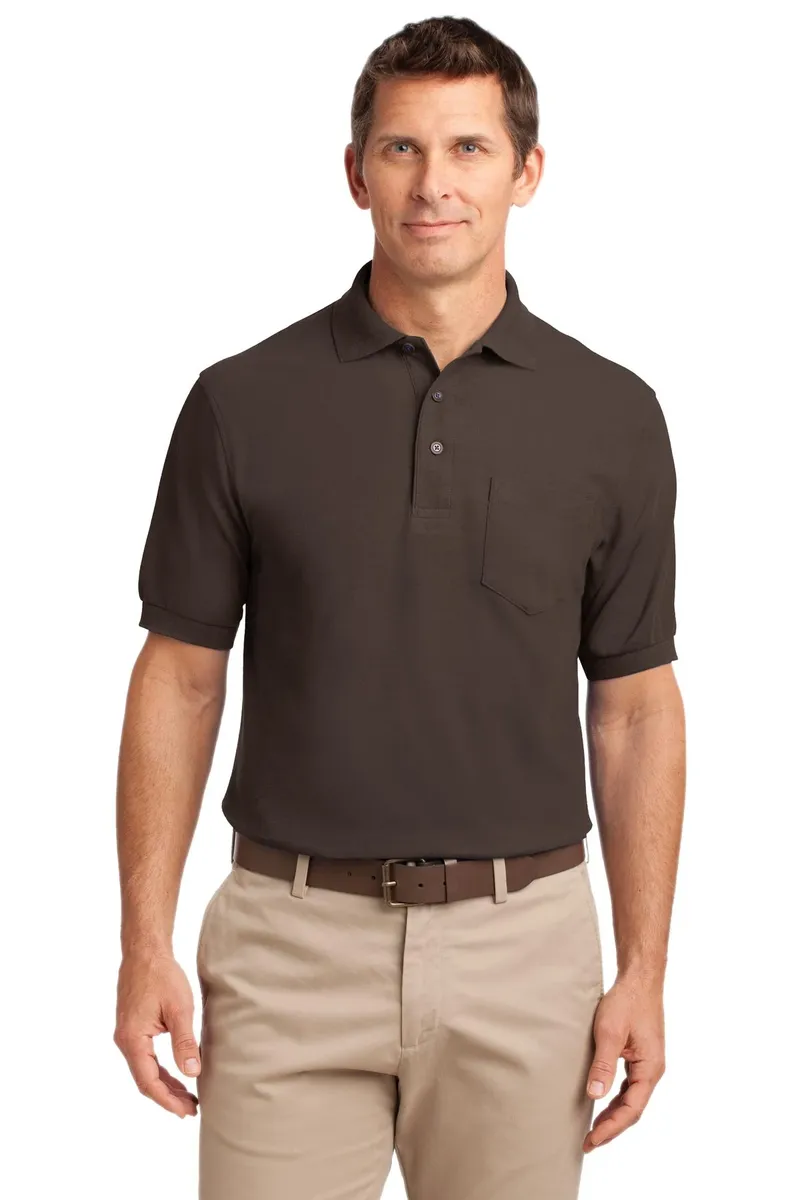Port Authority® Silk Touch Polo with Pocket.  K500P