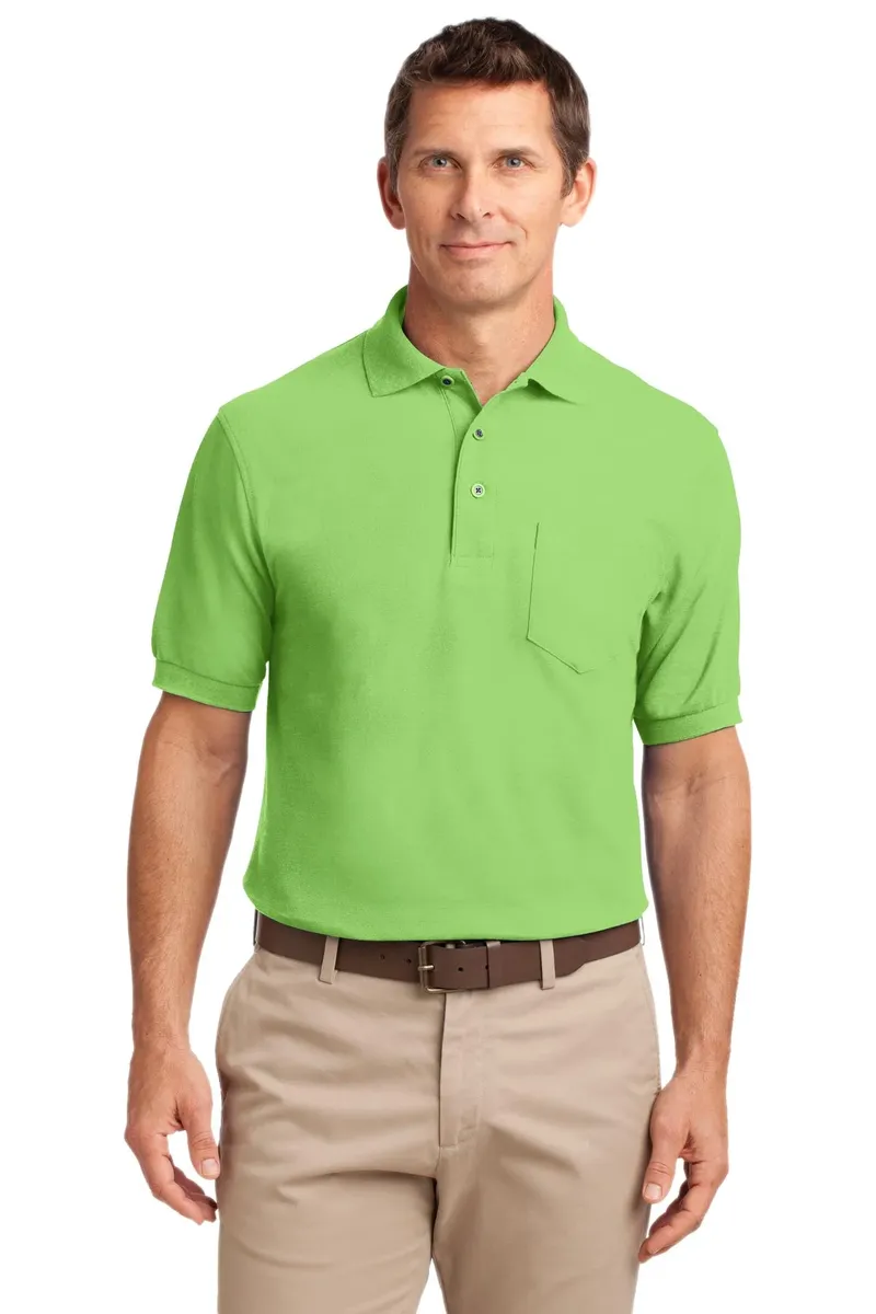 Port Authority® Silk Touch Polo with Pocket.  K500P - additional view 2