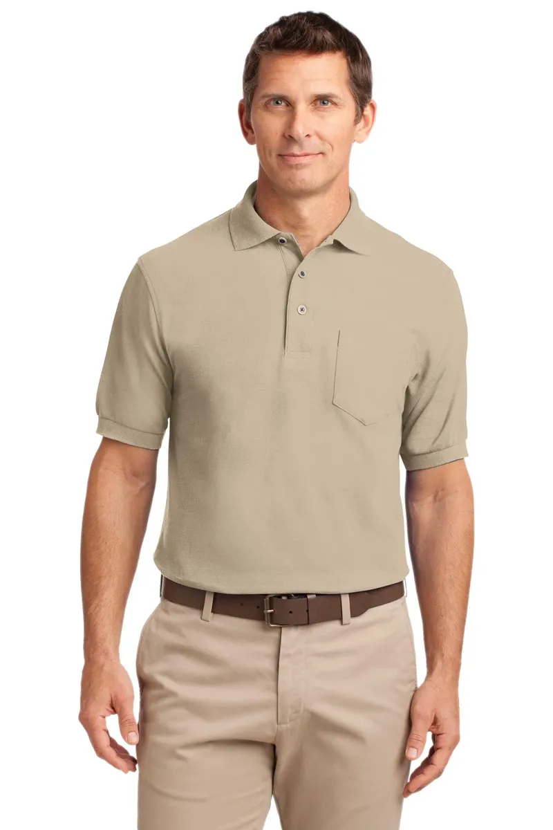 Port Authority® Silk Touch Polo with Pocket.  K500P - additional view 1