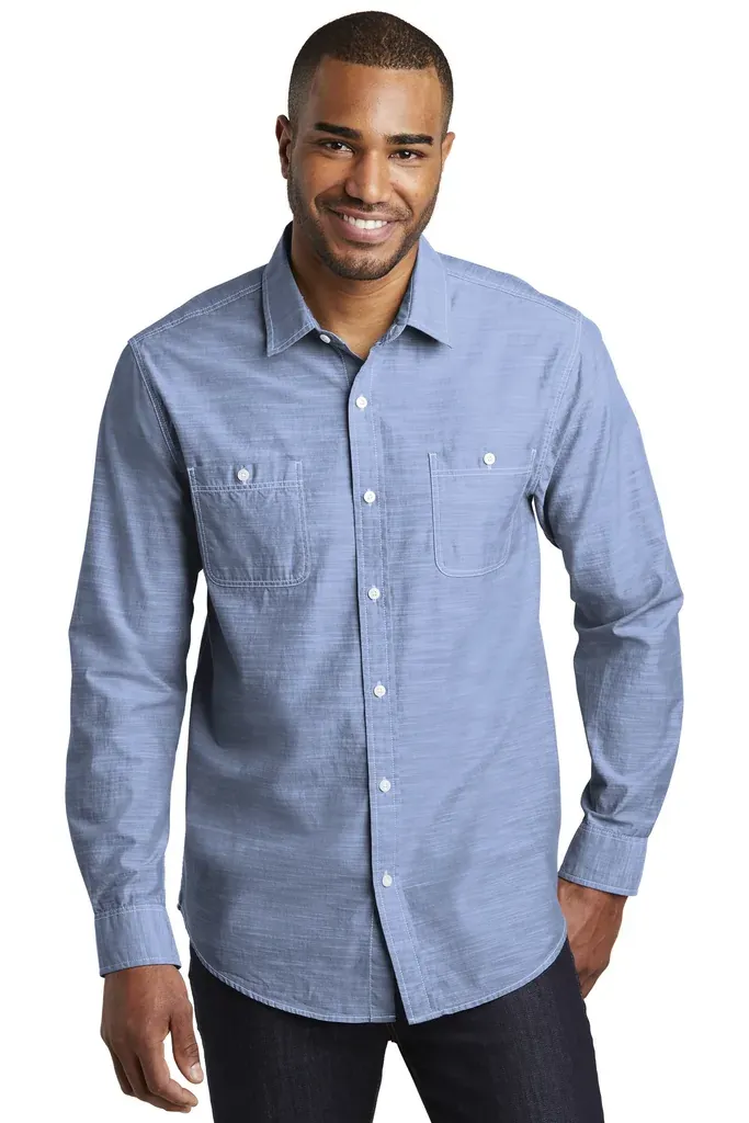 Port Authority® Slub Chambray Shirt. W380 - additional view 2