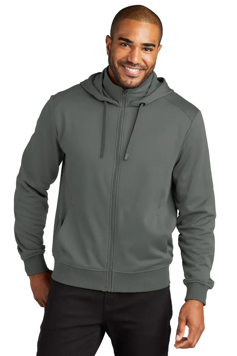 Port Authority® Smooth Fleece Hooded Jacket F814 - additional view 1