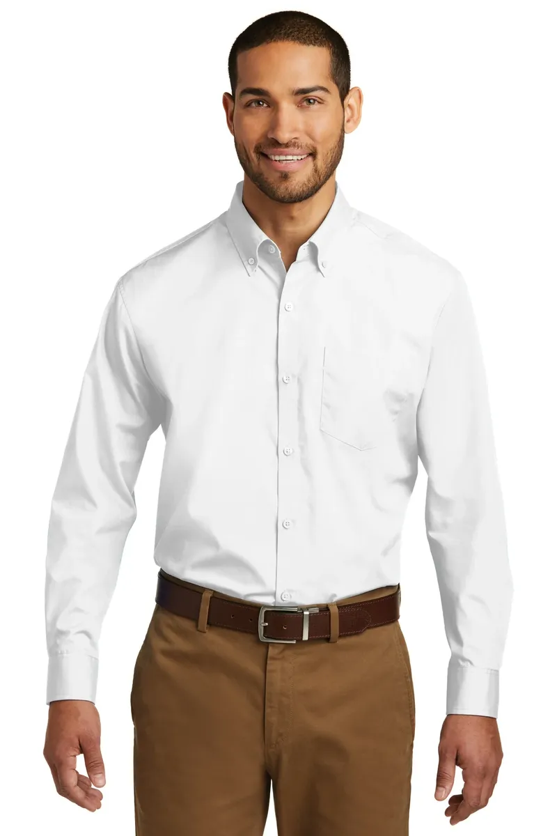 Port Authority® Tall Long Sleeve Carefree Poplin Shirt. TW100 - additional view 2