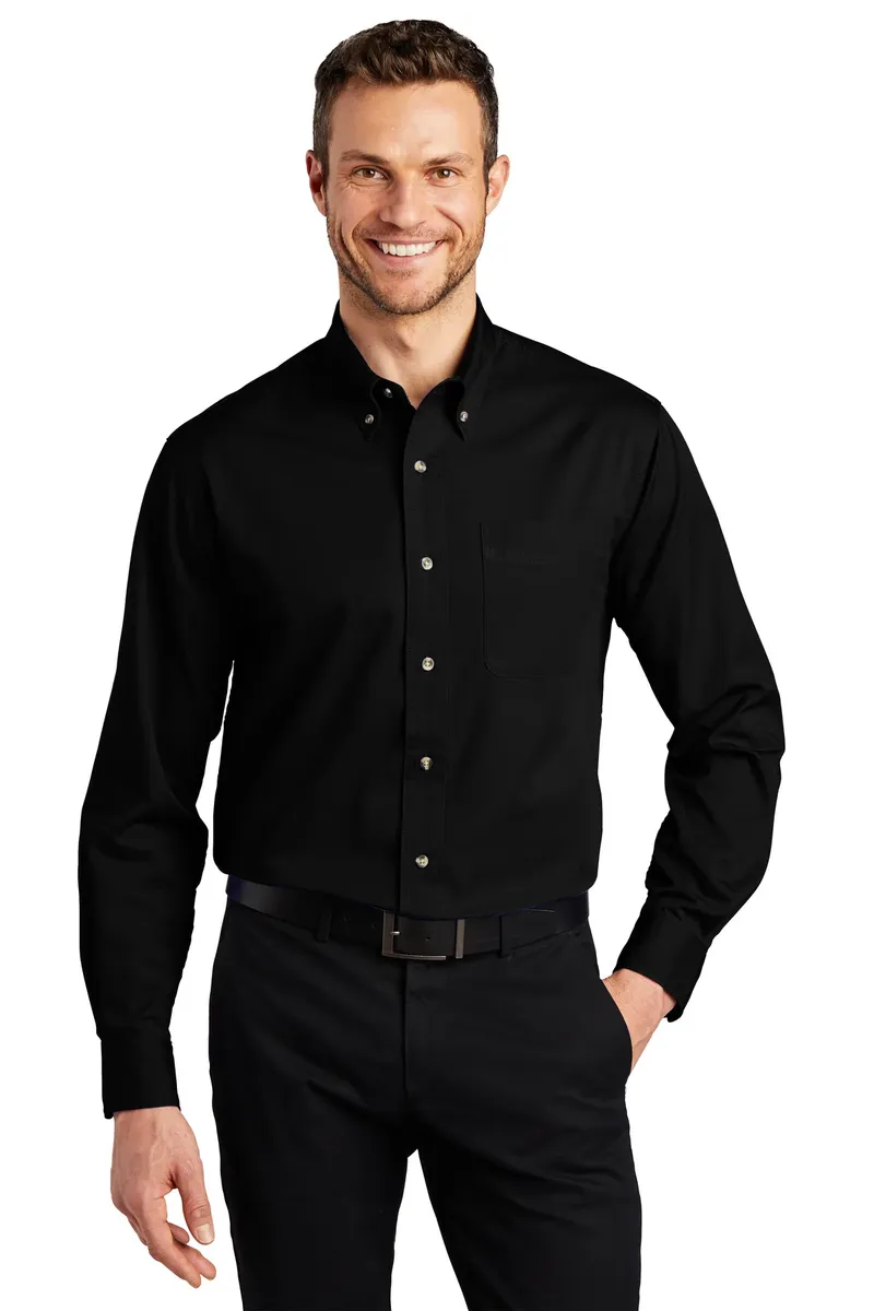 Port Authority® Tall Long Sleeve Twill Shirt.  TLS600T - additional view 2
